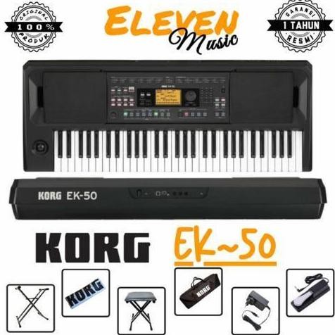 baru Korg EK-50 61-keys Entertainer Keyboard KOEG EK50 Keyboard Portable Paket