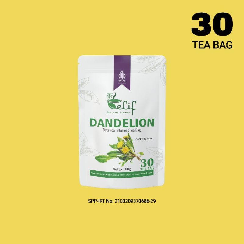 

FM ELIF TEA AND TISANE Dandelion Tea | Teh Dandelion Anemia Detox Liver Pembersih Darah Kotor | 30 Tea Bag