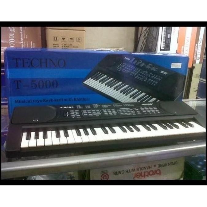 baru GARANSI RESMI Piano/Keyboard Techno T5000 Organ Tunggal T-5000