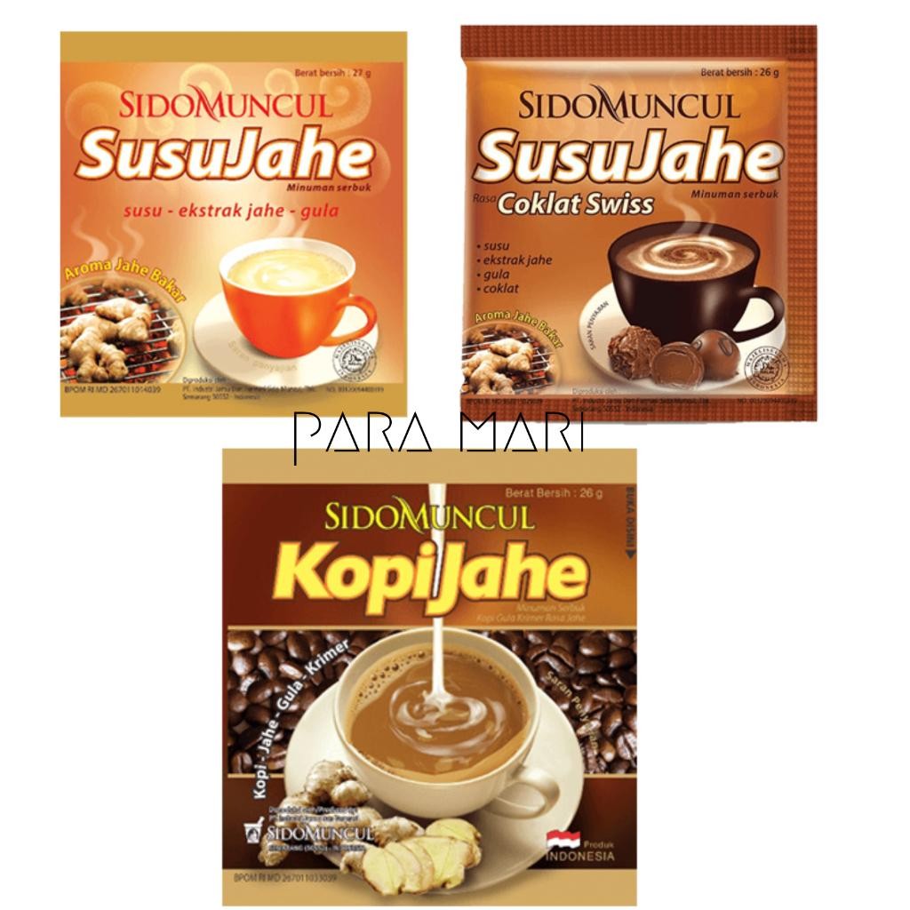 

FM Susu Jahe/ Kopi Jahe Sidomuncul Renceng 10 Sachet X 27 Gram