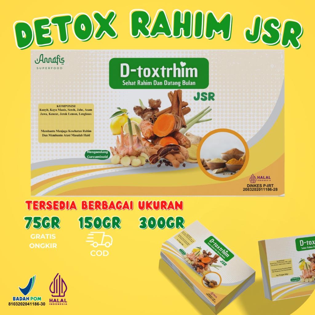 

FM D-toxtrhim Annafis Superfood 150gr - Rempah Detox Rahim | Herbal Detox Rahim | Rahim Sehat & Datang Bulan Lancar