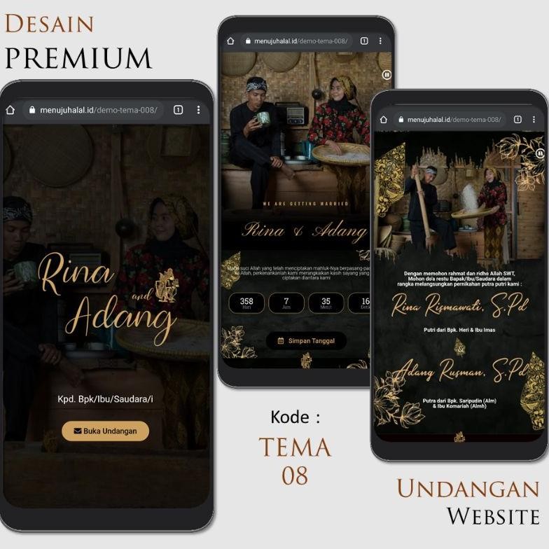 UNDANGAN WEBSITE PERNIKAHAN DESAIN JAWA MODERN MINIMALIS | TEMA PREMIUM 08