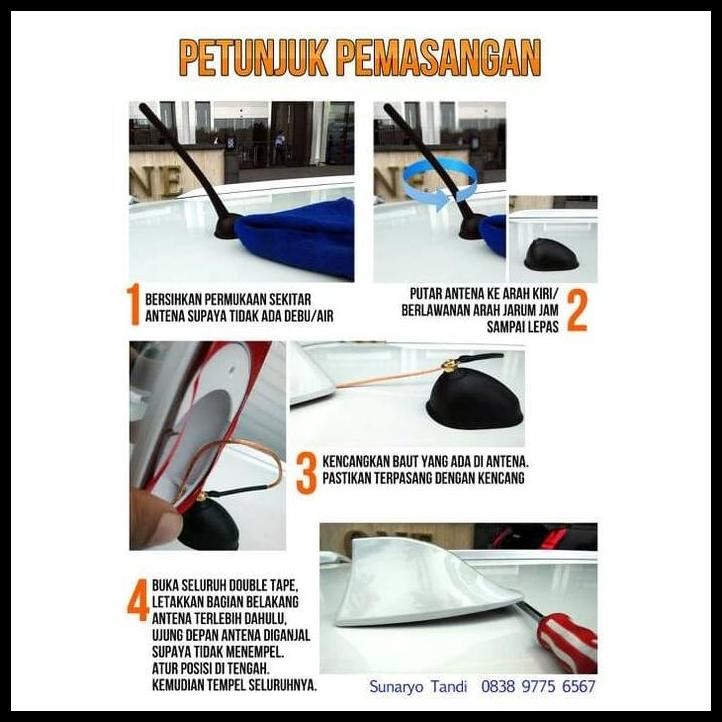 BEST DEAL ANTENA SIRIP HIU HYBRID CARBON MOBIL WAGON R 