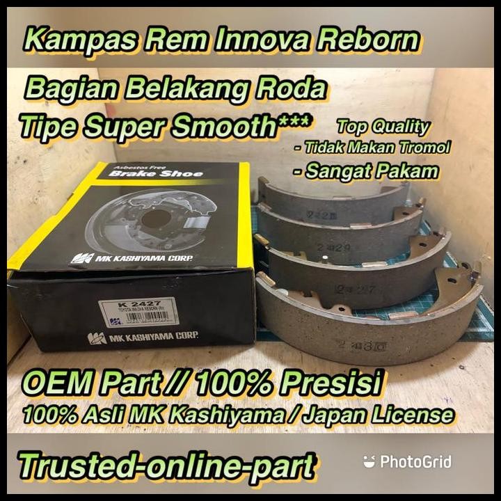 TERMURAH KAMPAS REM INNOVA REBORN BELAKANG 100% ASLI MK KASHIYAMA