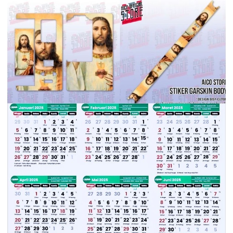 

*Premium Quality* Kalender Baru Tahun 2025 B80 18 Garskin Custom Stiker Maxdecal Bkn Case COD