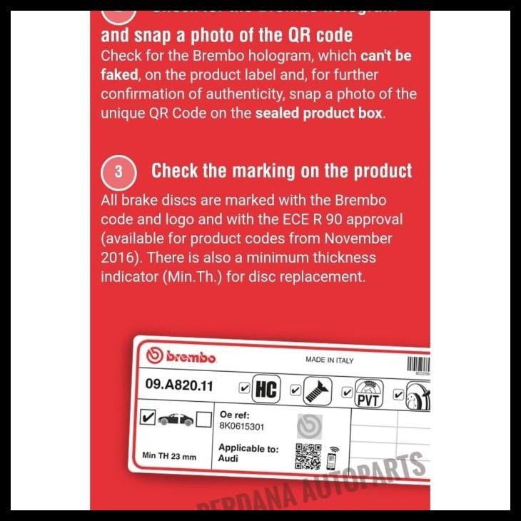 DISKON BREMBO FRONT DISC BRAKE HONDA BRIO ORIGINAL BREMBO 09528511 