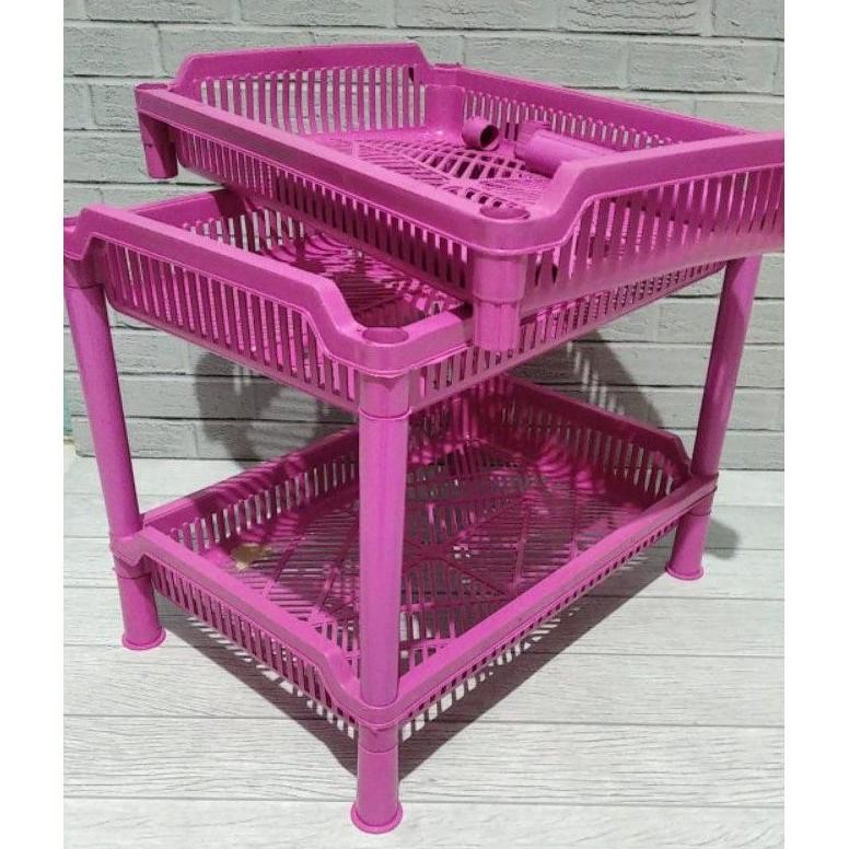 Sale!! Rak Piring Plastik Murah / Rak Display Jajanan / Rak Bumbu / Serbaguna Ready