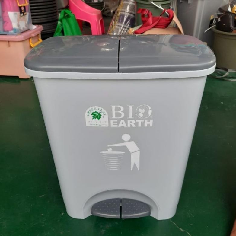 Green Leaf - Tempat Sampah Injak / Tempat Sampah Injak 2 Wadah 2144 Tempat Sampah Murah Stok Baru