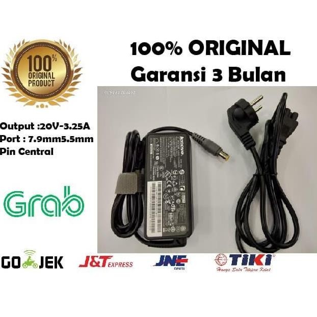 Adaptor Charger Lenovo ThinkPad X230 X220 X220i X201 X200 20V-3.25A PREMIUM