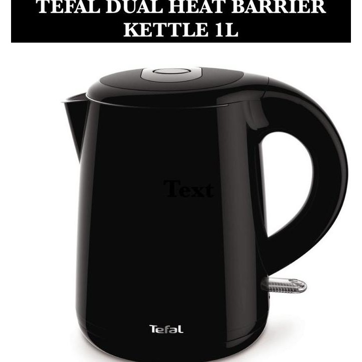 Tefal Electric Kettle 1L Stainless Steel Dual Heat Barrier cordless