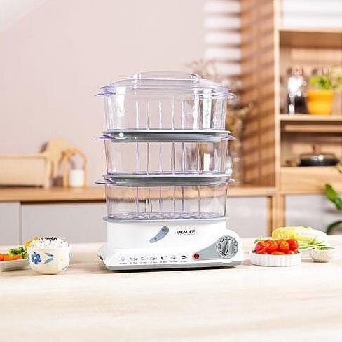 Terlaris Alat Pengukus Makanan Kukusan Listrik Food Steamer Idealife Ready Stok