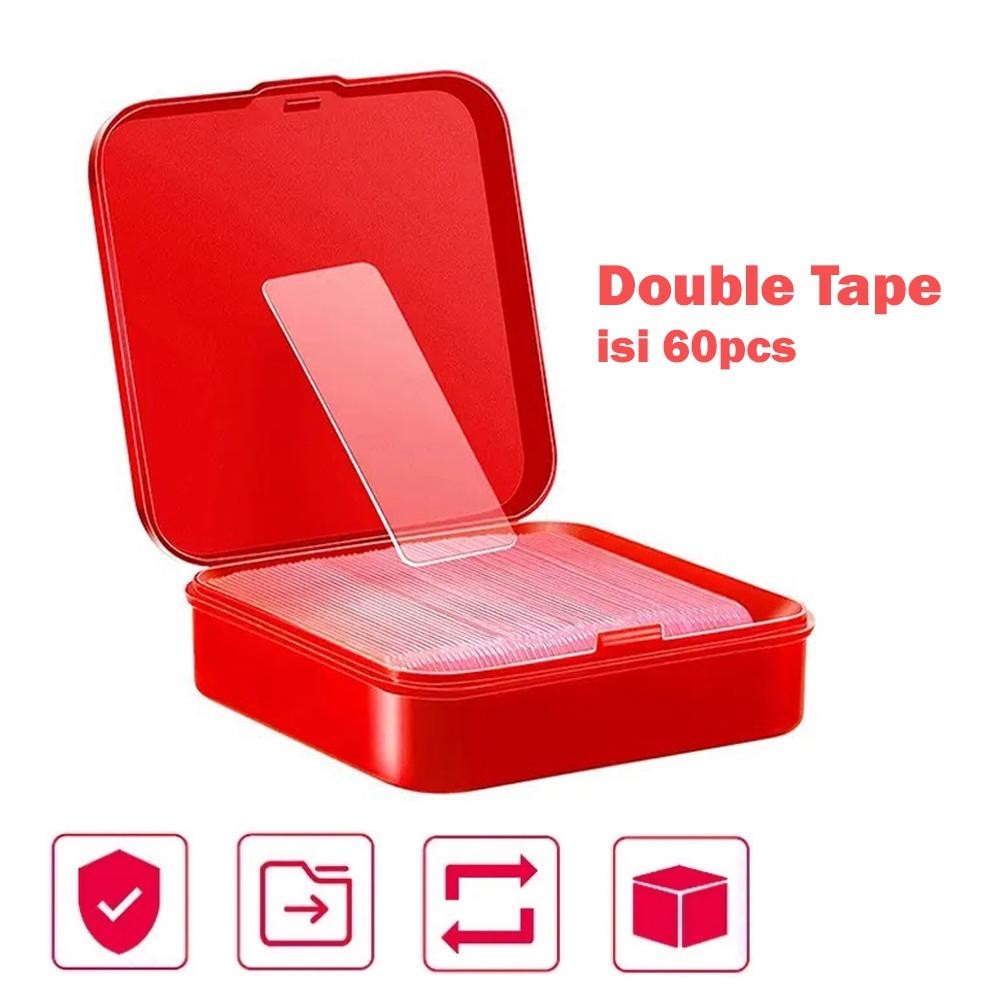 

TOMSTORE.ID Stiker Double Tape Bening Dua Sisi Isi 60Pcs/Box | Solasi Perekat Serbaguna Super Kuat | Double Sided Stickers Tape Transparent | SelotipTempelan Dekorasi Dinding Tembok R969