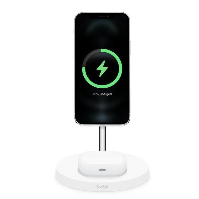 

Belkin BOOST CHARGE PRO 2-in-1 Wireless Charger Stand with MagSafe ORI