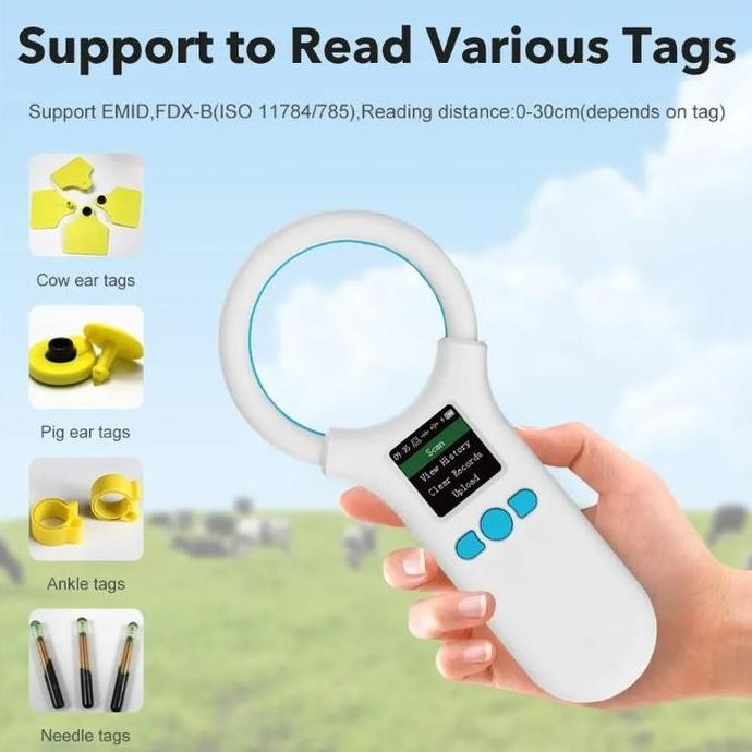 Animal Microchip Reader 134.2 Khz Rfid, Bluetooth Animal Tag Reader