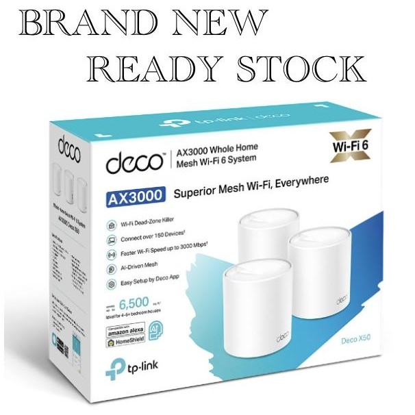 

TP-Link AX3000 X50 Whole Home AI-Driven Mesh Wi-Fi System Router or AP Mode
