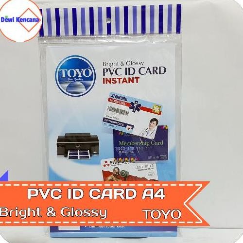Kertas Pvc Id Card Instant A4 Toyo 5 Set