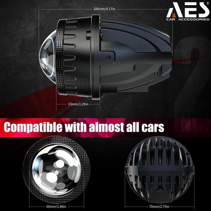 Biled Foglamp Mini 2 Inch 3 Warna AES