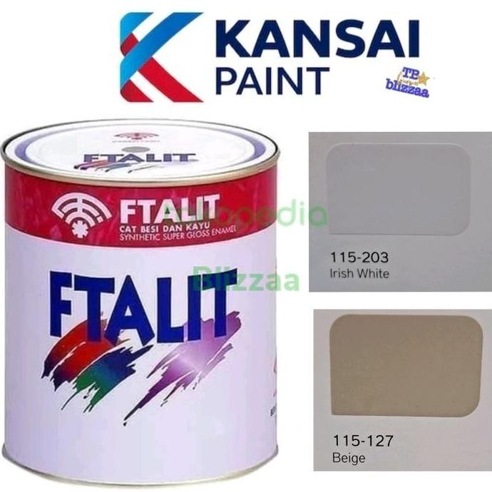 Ftalit Beige 127 Ftalit Irish White 203 Cat Kayu Besi Krem Putih 1Kg
