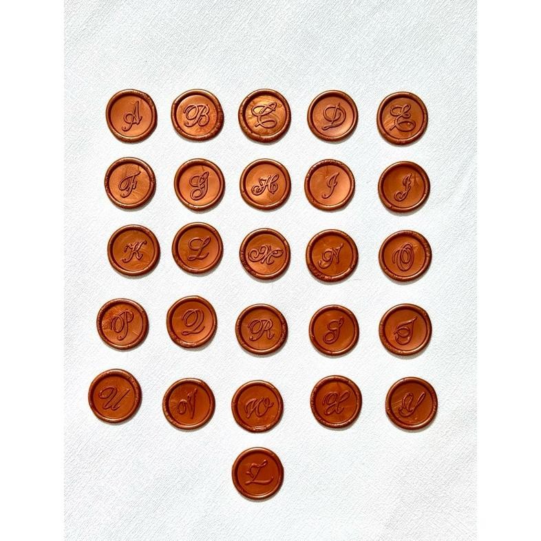 

alphabet Calligraphy- 1 Pieces Wax seal coinbulat sticker instan segel vintage undangan / DIY Hampers / Wax Octagon GUN