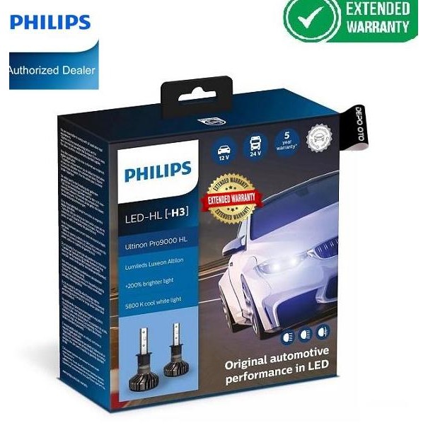 Philips Ultinon Pro9 LED 5800K H3 Bohlam Lampu Mobil Putih
