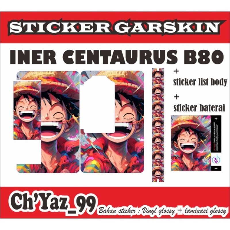 

*2Piece* One Piece B80 A Garskin Stiker Casing Custom Bebas Dan Bayar Ditempat