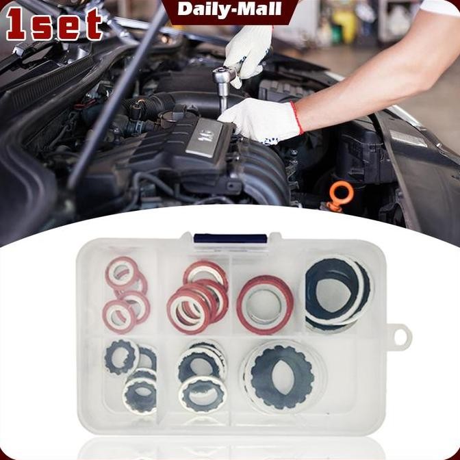 Seal Sil Oring Untuk AC Mobil 1 Set Gasket Kompresor AC Mobil Universal O Ring Washer terlaris