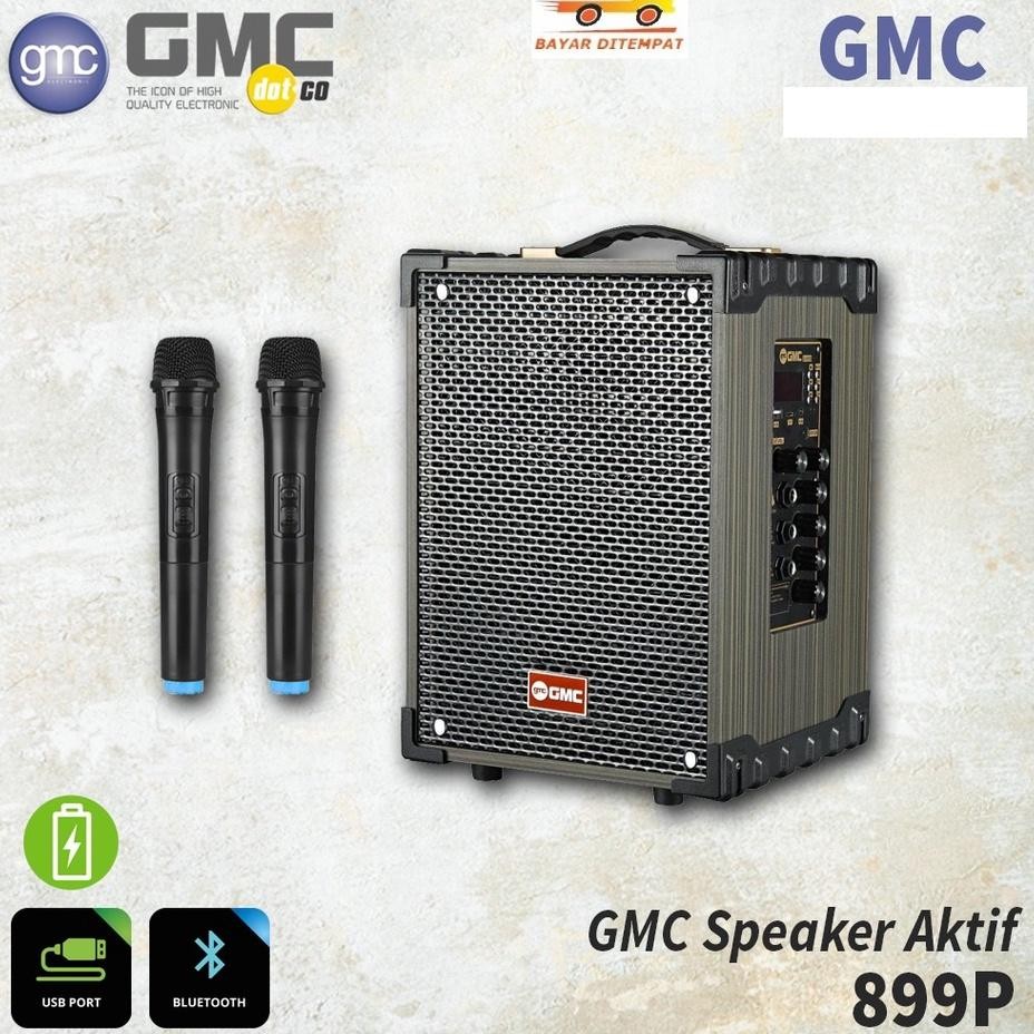 Gmc 899P Speaker Bluetooth Free 2 Mic Wireless Profesional Karaoke