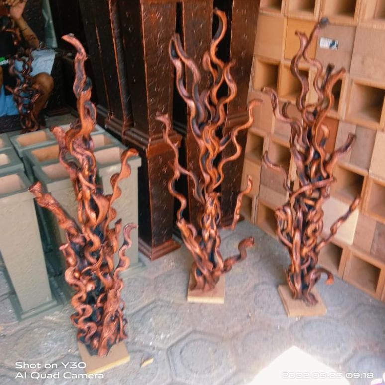 ISI 5 CABANG RANTING KAYU AKAR TINGGI 1 METER / POHON RANTING AKAR / POHON KAYU AKAR ARTIFICIAL DEKO