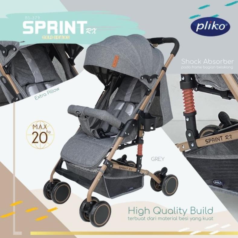 Baby Stroller Pliko Sprint RX BS379 Kereta Dorong Bayi Cabin Size