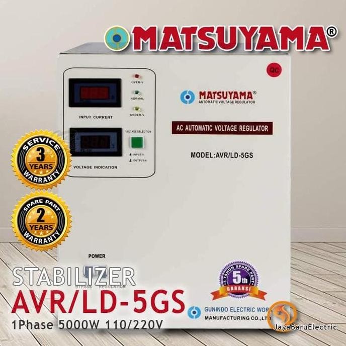 STABILIZER STAVOL AVR MATSUYAMA STAVOLT 5000 WATT 5KVA AVR/LD-5GS ORIGINAL DAN TERPERCAYA