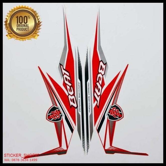 TERBARU (ORI) STRIPING HONDA BEAT FI ESP 2018 2019 MERAH PUTIH ORIGINAL 