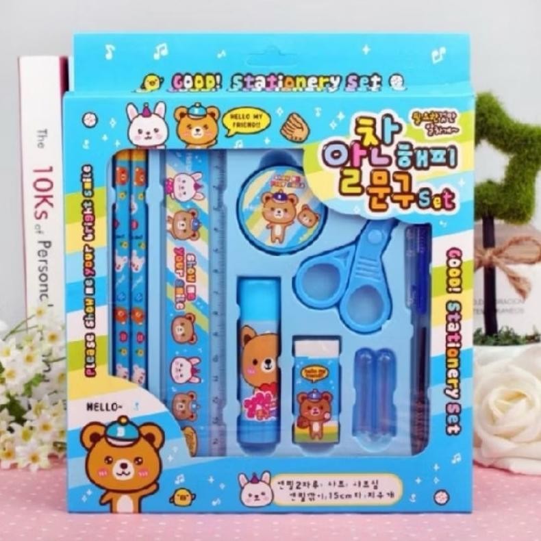 

Paket Alat Tulis Set 8in1 Stationery Set Study Set Anak Karakter Set Alat Tulis Anak TK DiM