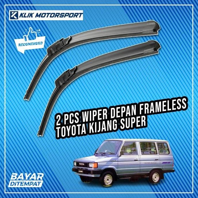 Wiper Mobil Toyota Kijang Super - Wiper Frameless 1 Set Depan