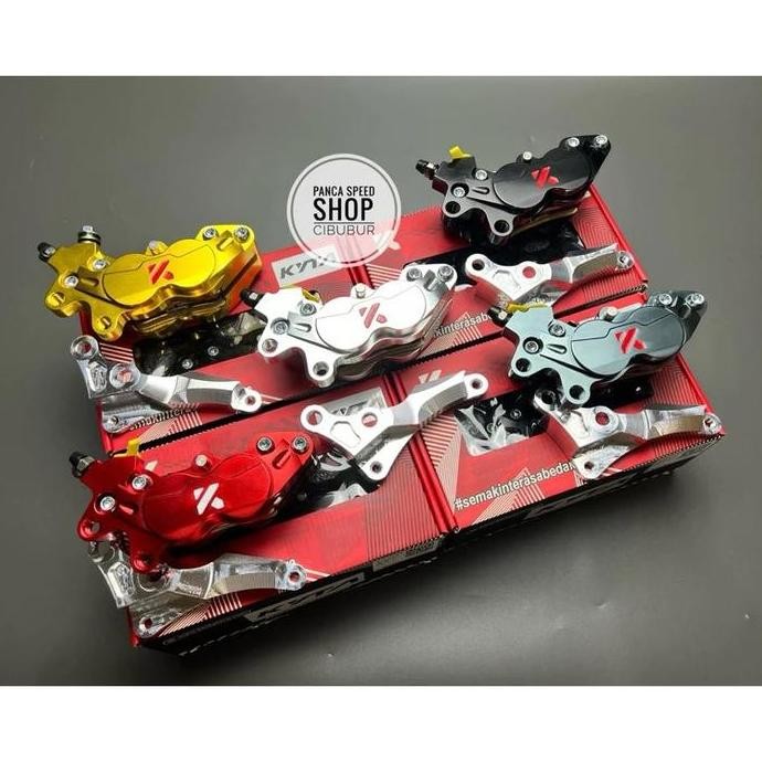 Kaliper Kepala babi KTC CL4 4 piston Breket 260mm shock SFF Vario 110 125 150 Beat fi karbu Scoopy O