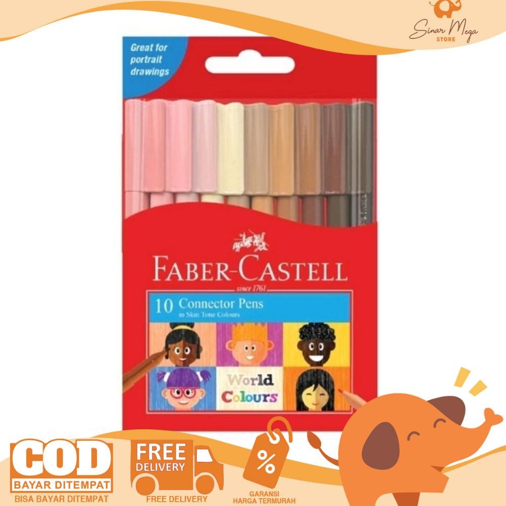 

Faber Connector Pen 10 Color (Skin Tone) Spidol Warna DiM