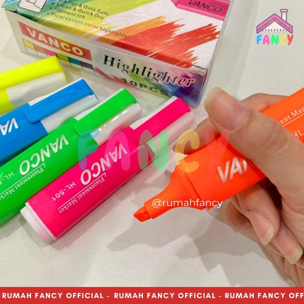 

[1 PAK] Stabilo Neon Vanco HL 501 / Highlighter Neon 1 Pak isi 10 Pcs DiM