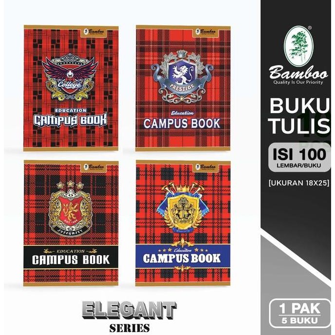 

Bamboo Buku Tulis BOXY 100 Elegant Series [1 pak/5 buku] PS