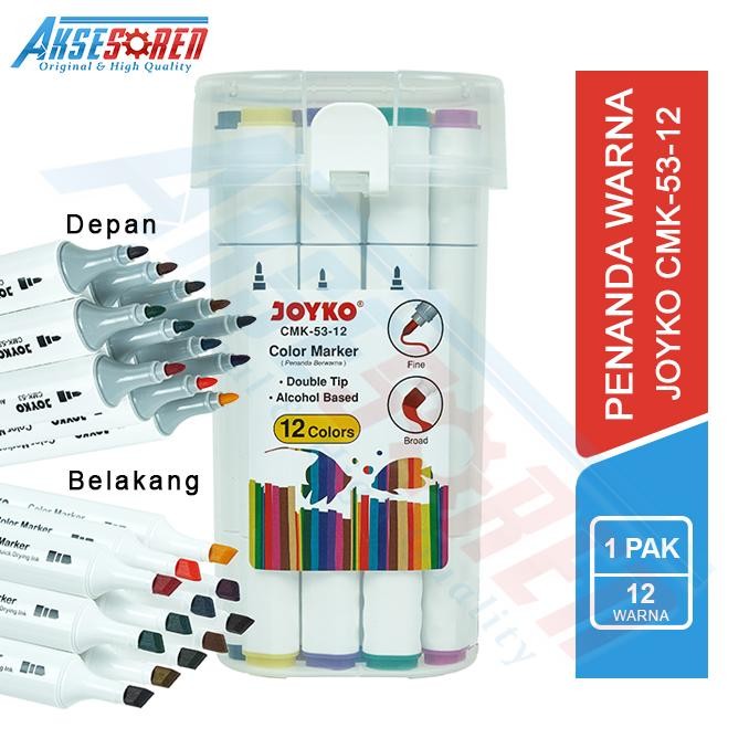 

Highlighter Penanda Warna Joyko [CMK-53-12/12 Warna] / Sepidol / Spidol Warni / Color Marker DiM