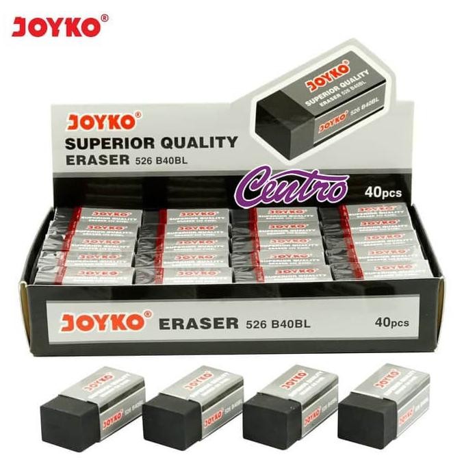 

Joyko Penghapus Hitam Kecil Eraser 526-B40BL B-40BL Box 40 Pcs Anak DiM