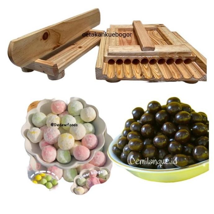 alat pembuat pentol 20mm dan bola susu kue bulat dari kayu jati cetakan serbaguna dan praktis dari k