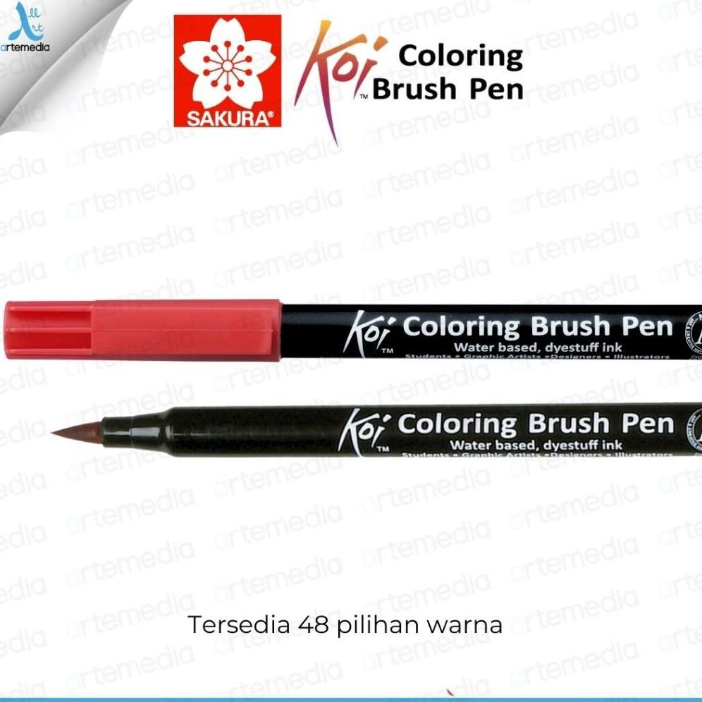 

Sakura Koi Coloring Brush Pen Pena Kuas Warna Satuan Brush Pen - 1/2 DiM