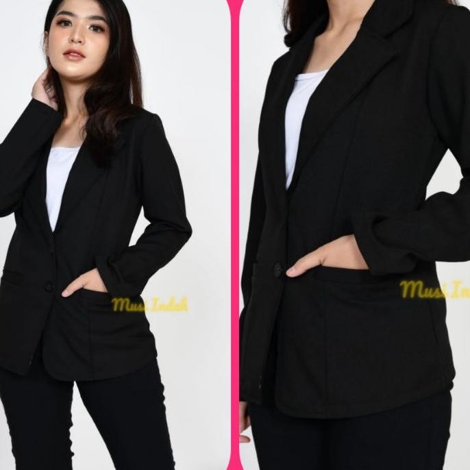Blazer Wanita Korean Style Jas Wanita Bahan Ukuran Jumbo Ld 120