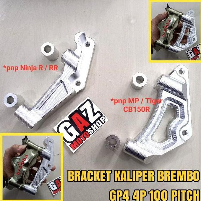 BRACKET KALIPER BREMBO GP4 4 PISTON IMPORT - PNP NINJA MEGAPRO TIGER