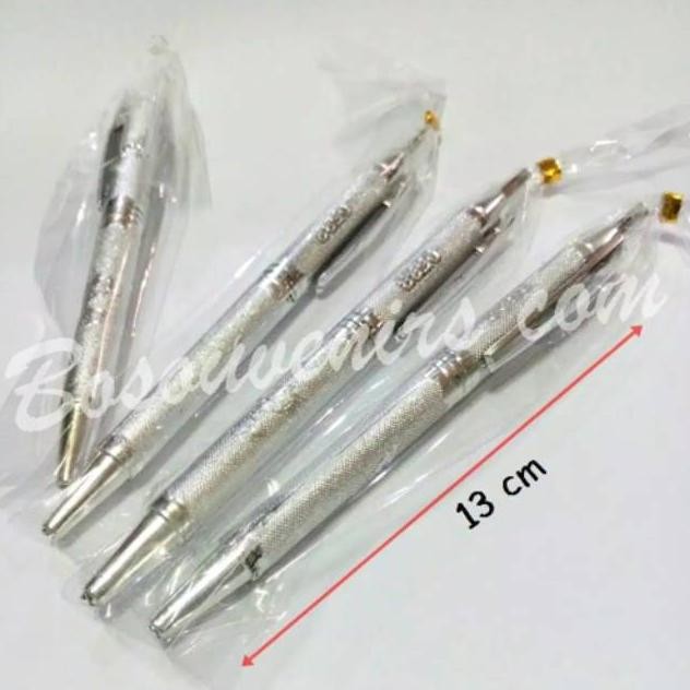 

(ISI 50 BIJI) SOUVENIR PULPEN EMAS / SILVER KEMAS PLASTIK DiM