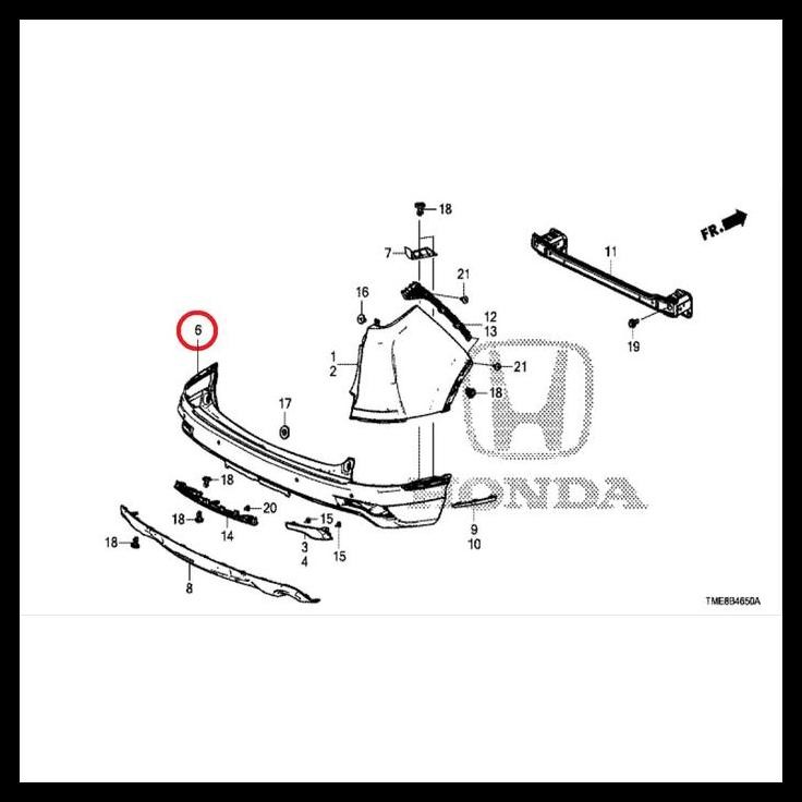 TERMURAH BUMPER BELAKANG CRV TURBO PRESTIGE 2018-2021UP ORIGINAL