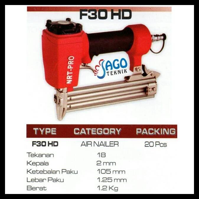 

TERMURAH AIR NAILER / MESIN PAKU TEMBAK / STAPLES ANGIN NORITA NRT PRO F 30 !!!!!!