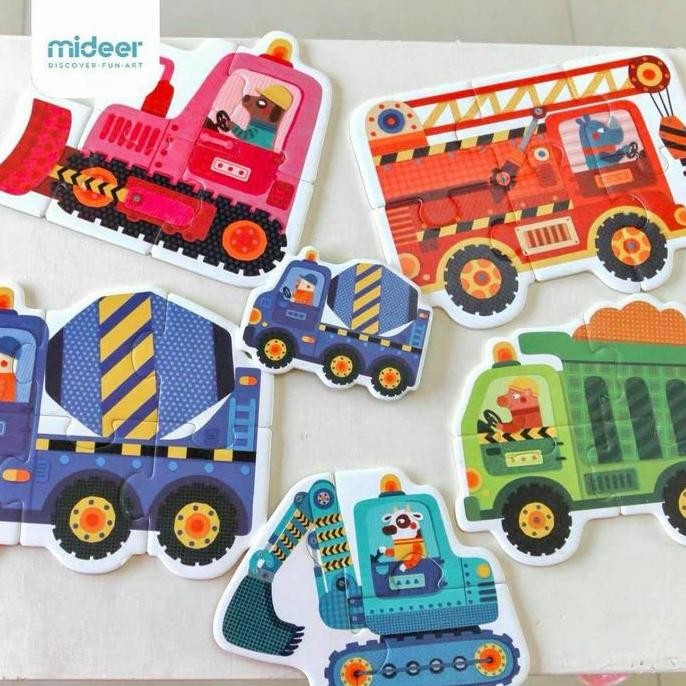 Mideer My First Puzzle Busy Building Site Mainan Edukatif Anak Jigsaw