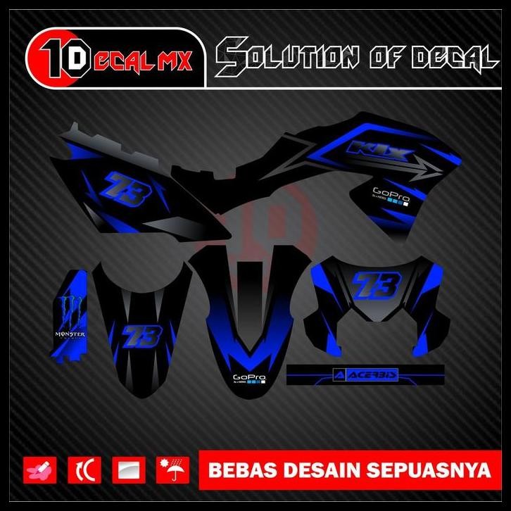 GRATIS ONGKIR PREMIUM DECAL KLX BF 150 SIMPLE MERAH 