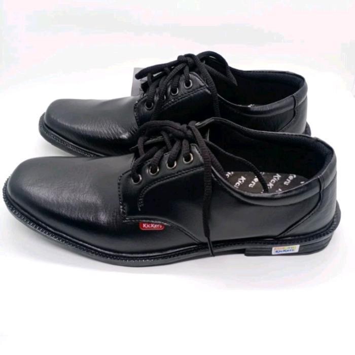 RS Sepatu pantofel Hitam Pria pantofel kantor sekolah guru pantofel slip on Dinas resmi Kerja Shoes 