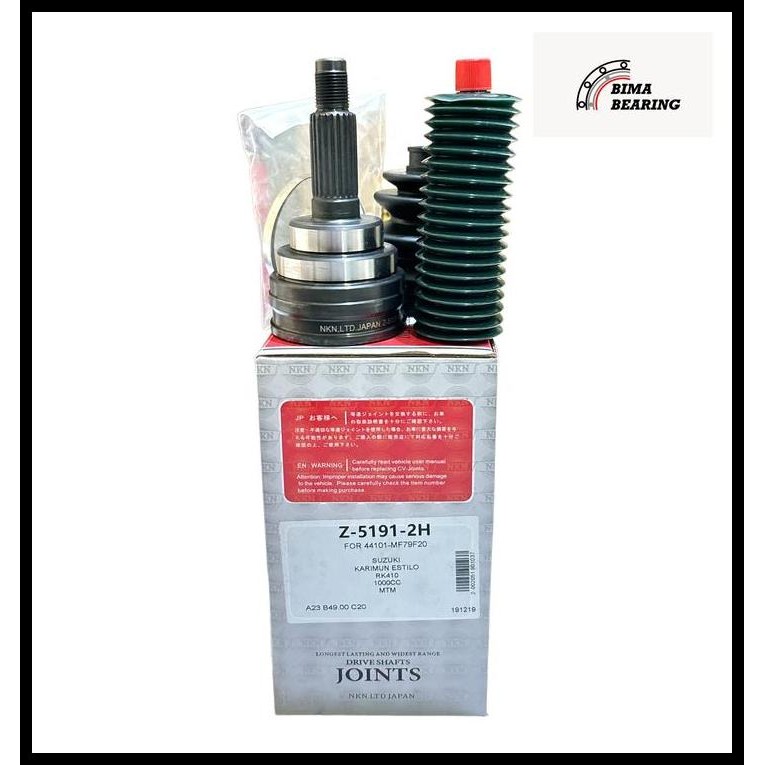 TERMURAH CV JOINT OUTER SUZUKI KARIMUN KOTAK ESTILO 3 SILINDER 2008 23X20X49 NKN JAPAN KOKEL LUAR AS
